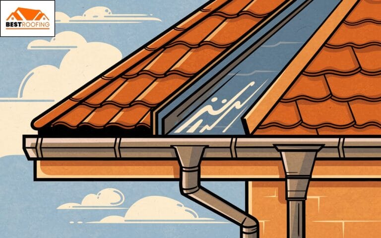 how far should roof hang over gutter